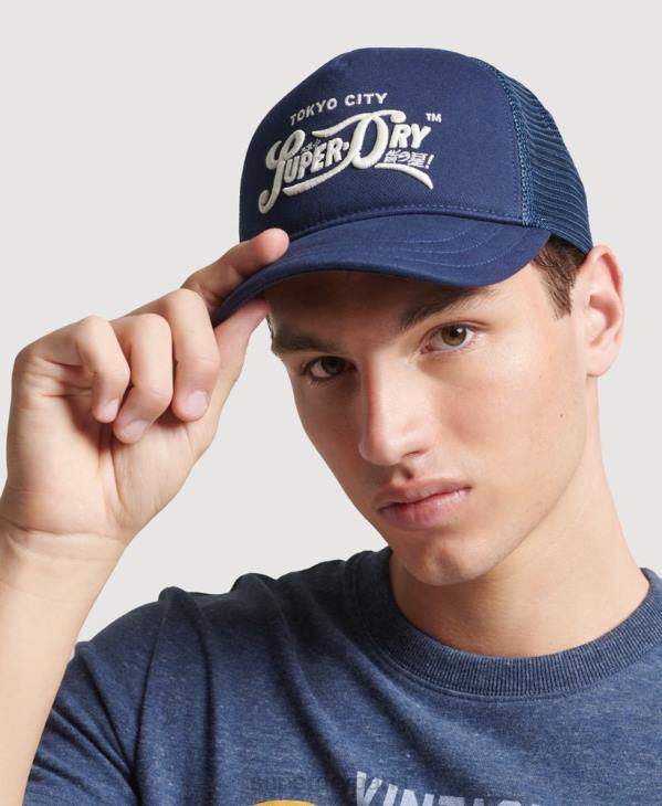 Superdry Hommes casquette de camionneur classique D64Z1735 accessoires bleu foncé