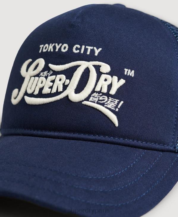 Superdry Hommes casquette de camionneur classique D64Z1735 accessoires bleu foncé