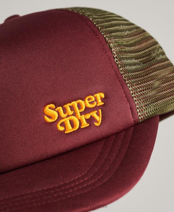 Superdry Hommes casquette de camionneur de marqueur D64Z1630 accessoires rouge