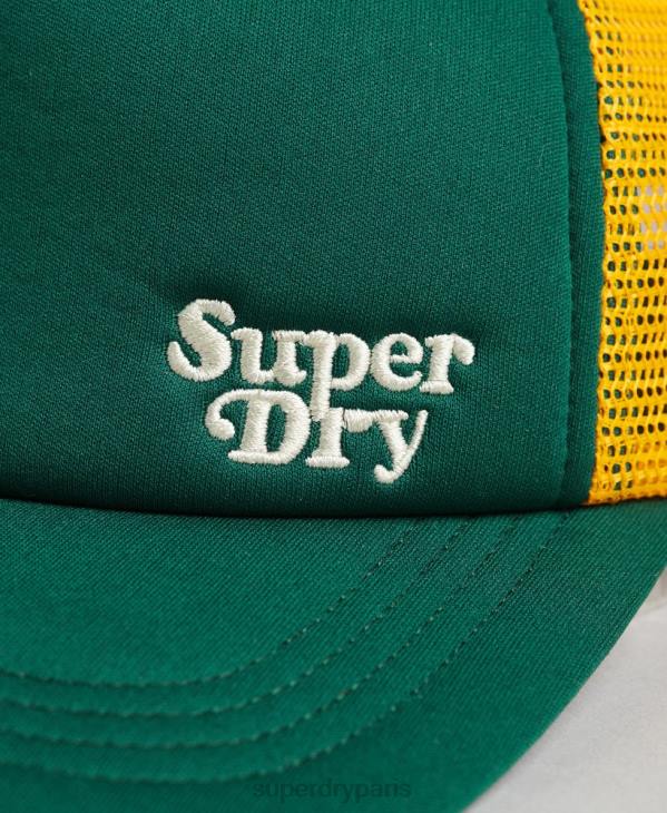 Superdry Hommes casquette de camionneur de marqueur D64Z1660 accessoires vert