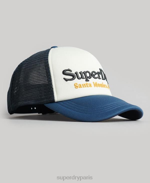 Superdry Hommes casquette de camionneur vintage D64Z1624 accessoires blanc
