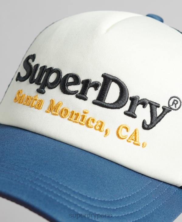 Superdry Hommes casquette de camionneur vintage D64Z1624 accessoires blanc