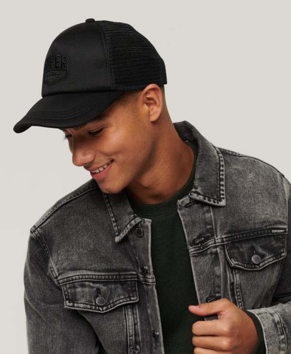 Superdry Hommes casquette de camionneur vintage D64Z1629 accessoires noir