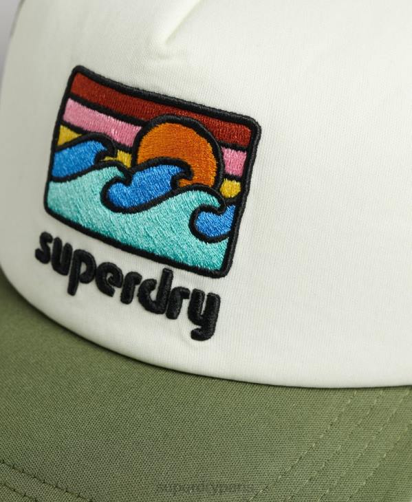 Superdry Hommes casquette de camionneur vintage D64Z1646 accessoires vert