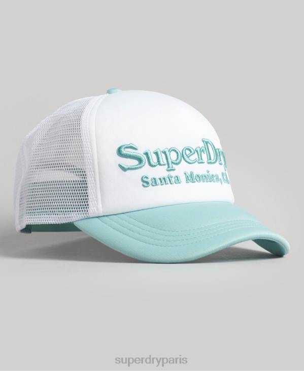 Superdry Hommes casquette de camionneur vintage D64Z1668 accessoires blanc