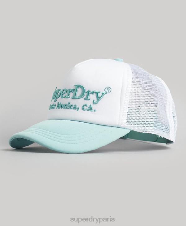 Superdry Hommes casquette de camionneur vintage D64Z1668 accessoires blanc