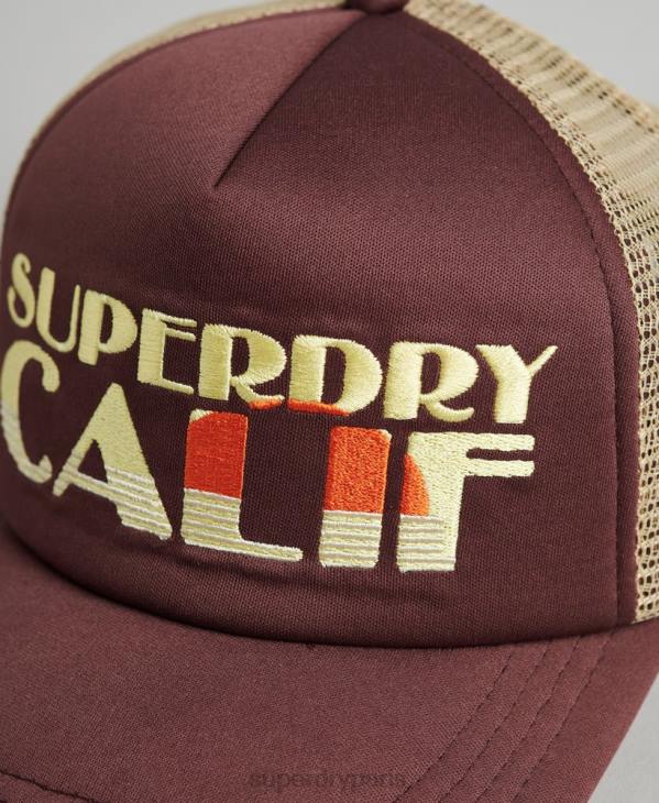 Superdry Hommes casquette de camionneur vintage D64Z1714 accessoires brun