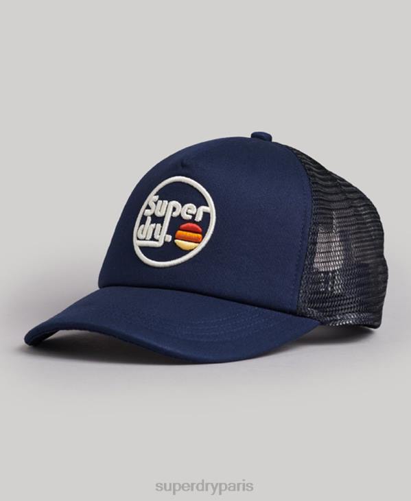 Superdry Hommes casquette de camionneur vintage D64Z1715 accessoires marine