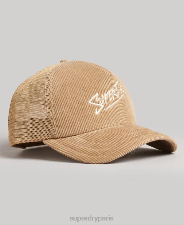 Superdry Hommes casquette de cordon de marque vintage D64Z1623 accessoires brun