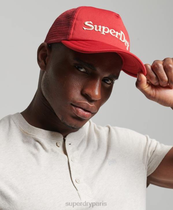 Superdry Hommes casquette trucker graphique D64Z1709 accessoires rouge