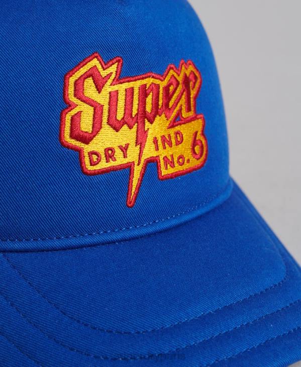 Superdry Hommes casquette trucker graphique vintage D64Z1669 accessoires bleu