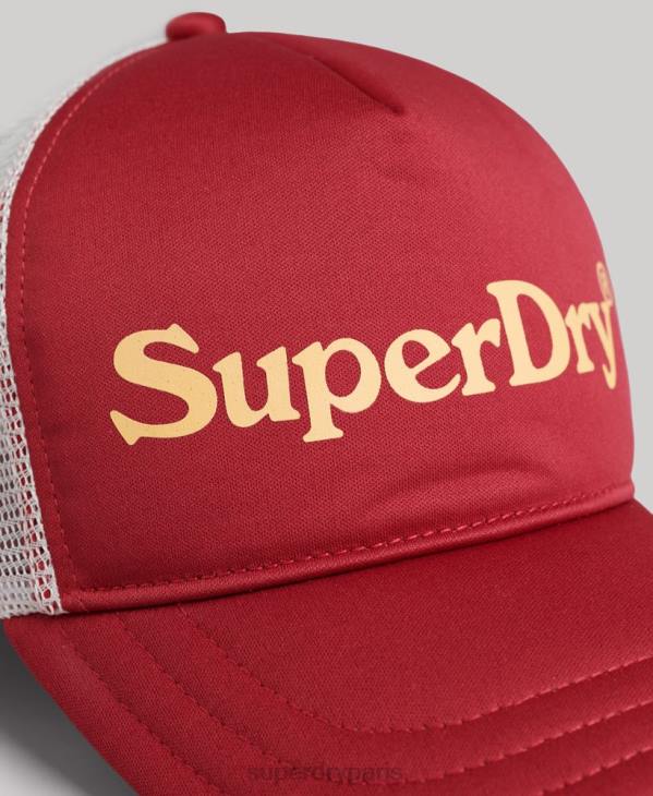 Superdry Hommes casquette trucker graphique vintage D64Z6367 accessoires rouge