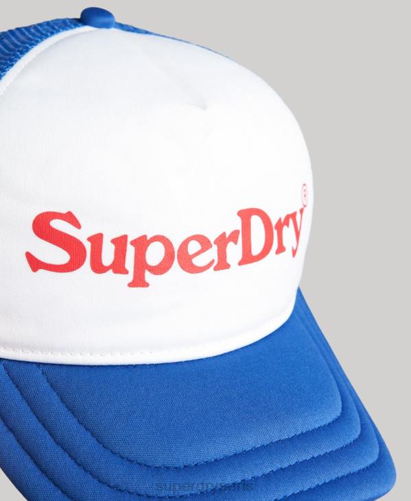 Superdry Hommes casquette trucker graphique vintage D64Z6378 accessoires bleu