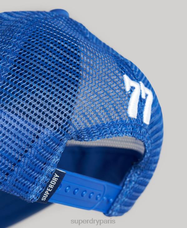 Superdry Hommes casquette trucker graphique vintage D64Z6378 accessoires bleu