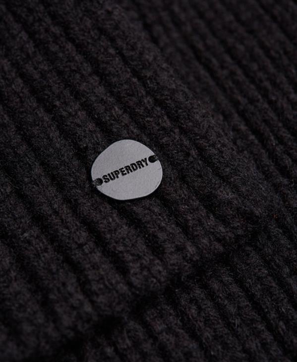 Superdry Hommes écharpe côtelée premium studios D64Z1811 accessoires noir