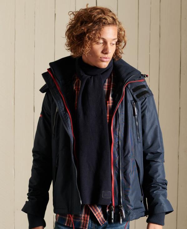 Superdry Hommes écharpe classique à logo vintage D64Z6411 accessoires marine