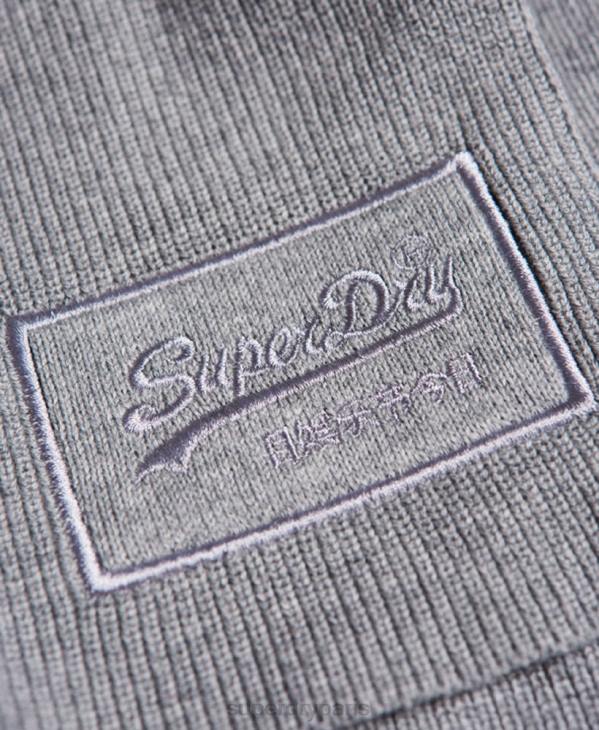 Superdry Hommes écharpe classique à logo vintage D64Z6412 accessoires gris clair