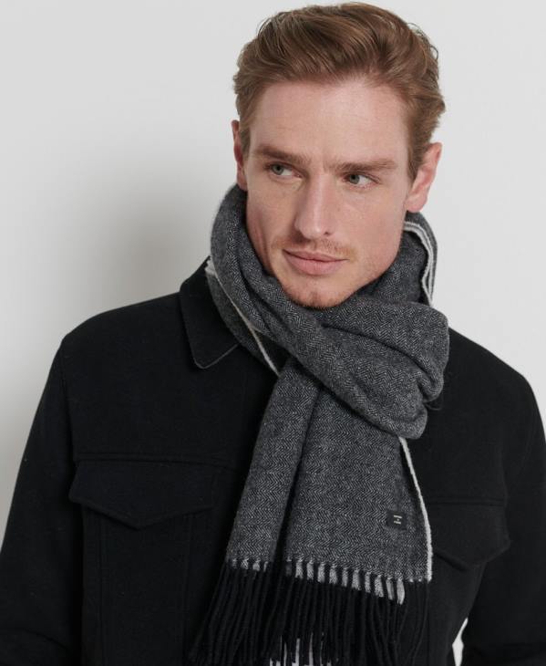 Superdry Hommes écharpe d'atelier D64Z1783 accessoires gris foncé