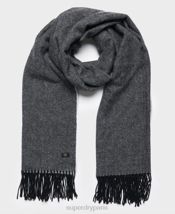 Superdry Hommes écharpe d'atelier D64Z1783 accessoires gris foncé