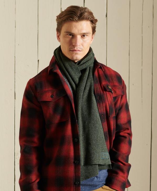 Superdry Hommes écharpe à logo vintage D64Z1823 accessoires vert