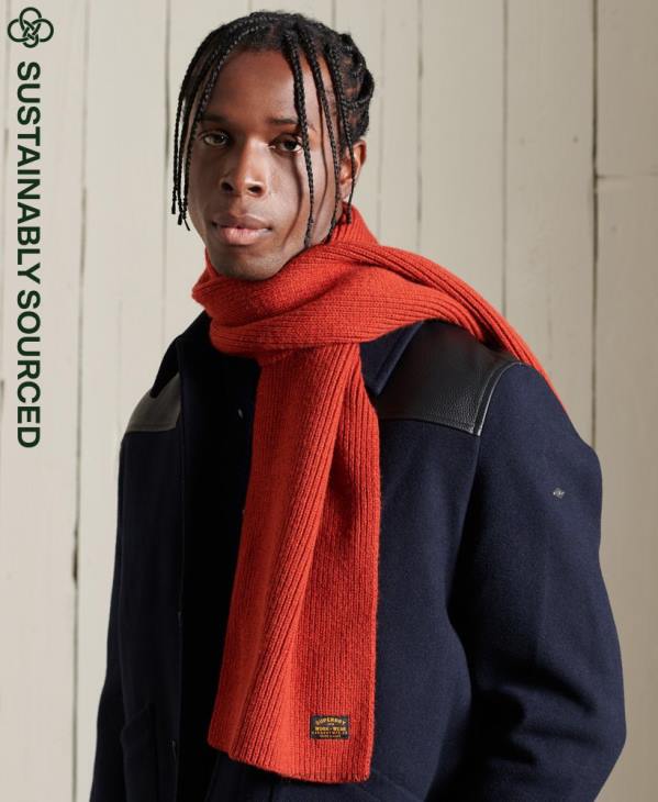 Superdry Hommes écharpe radar D64Z1817 accessoires rouge