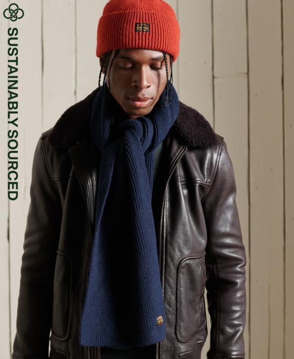 Superdry Hommes écharpe radar D64Z1825 accessoires marine