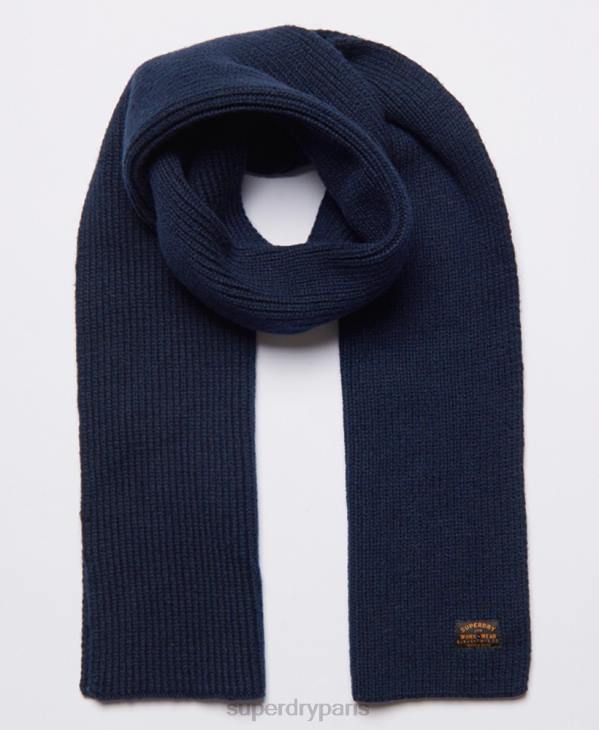 Superdry Hommes écharpe radar D64Z1825 accessoires marine