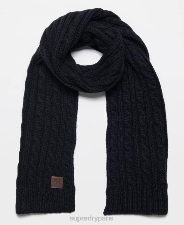 Superdry Hommes écharpe torsadée trawler D64Z6409 accessoires marine