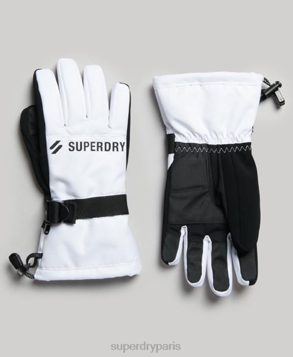 Superdry Hommes gants de neige D64Z1381 accessoires blanc