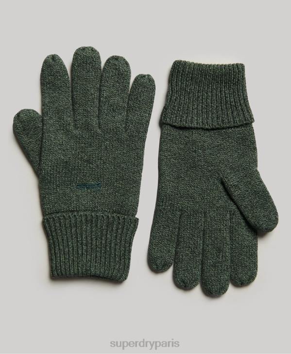 Superdry Hommes gants à logo vintage D64Z1723 accessoires vert