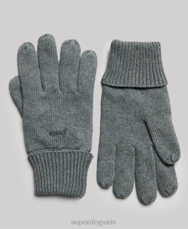 Superdry Hommes gants à logo vintage D64Z1725 accessoires gris
