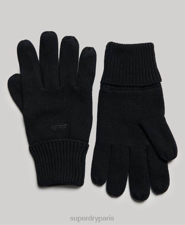 Superdry Hommes gants à logo vintage D64Z1726 accessoires noir