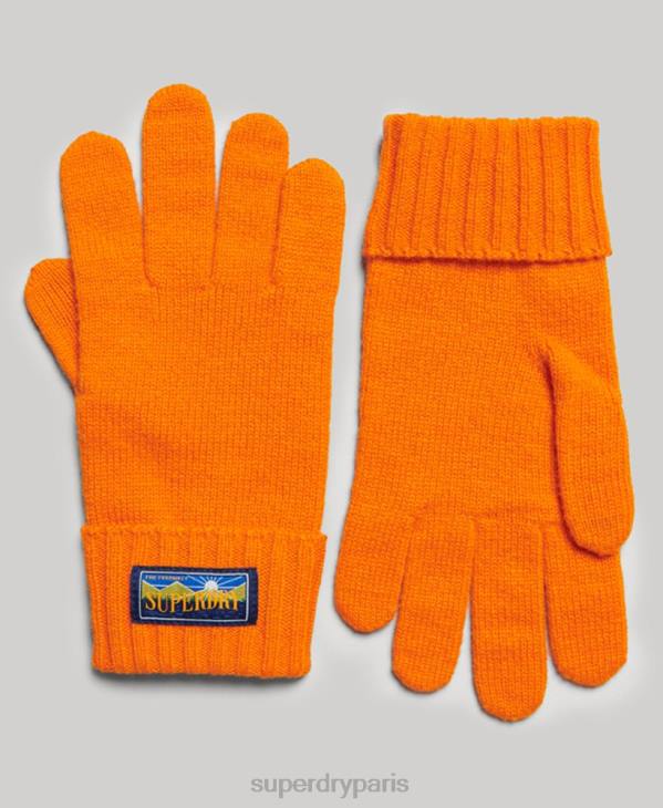Superdry Hommes gants radar en mélange de laine D64Z1711 accessoires orange