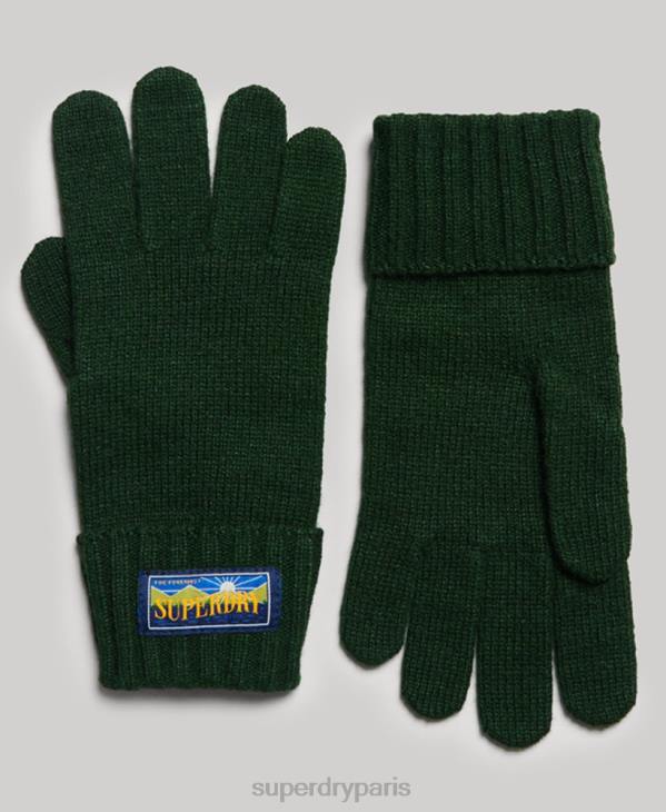 Superdry Hommes gants radar en mélange de laine D64Z1712 accessoires vert