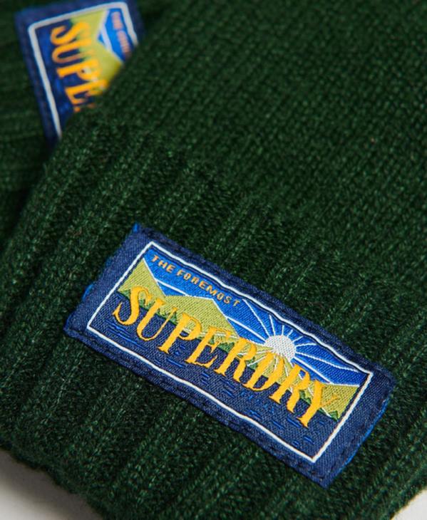 Superdry Hommes gants radar en mélange de laine D64Z1712 accessoires vert