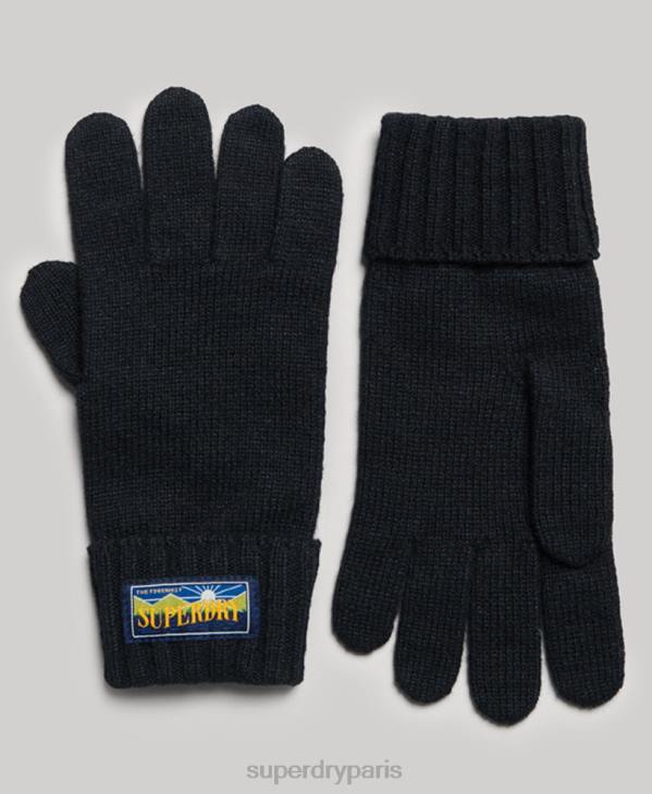 Superdry Hommes gants radar en mélange de laine D64Z1713 accessoires marine