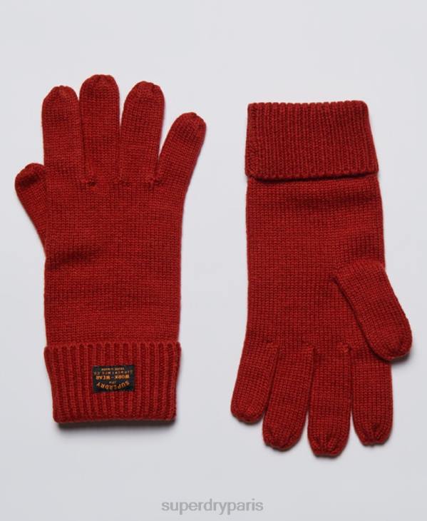 Superdry Hommes gants radars D64Z6392 accessoires rouge