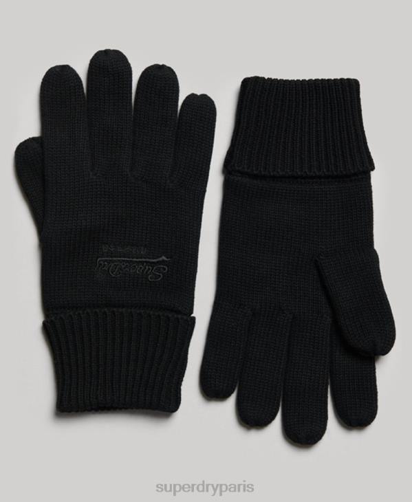 Superdry Hommes gants unis indispensables D64Z1702 accessoires noir