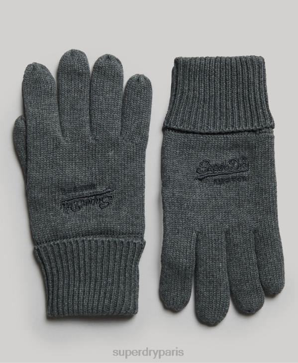 Superdry Hommes gants unis indispensables D64Z1704 accessoires gris