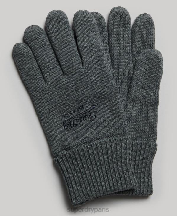 Superdry Hommes gants unis indispensables D64Z1704 accessoires gris