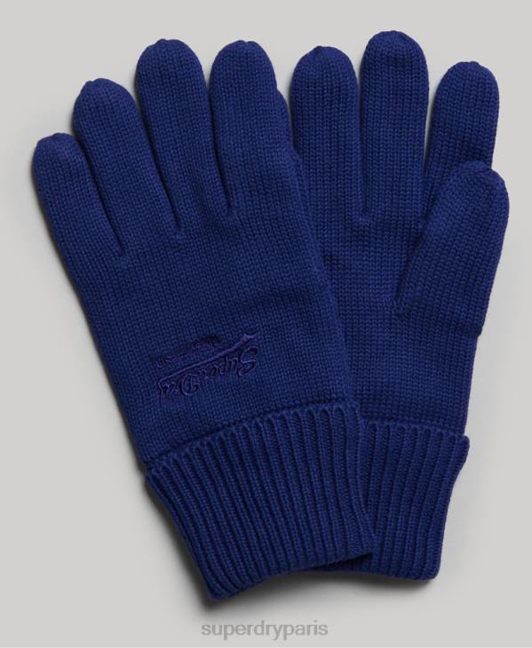 Superdry Hommes gants unis indispensables D64Z6364 accessoires bleu