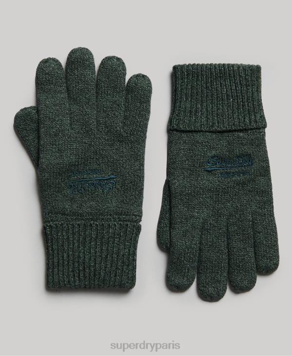 Superdry Hommes gants unis indispensables D64Z6390 accessoires vert