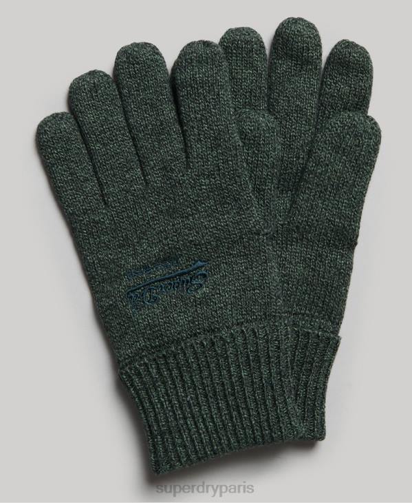 Superdry Hommes gants unis indispensables D64Z6390 accessoires vert