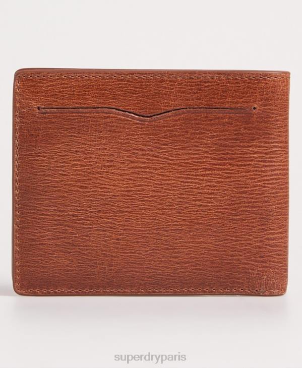 Superdry Hommes portefeuille à deux volets en boîte benson D64Z6430 accessoires brun