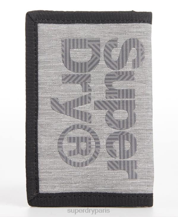 Superdry Hommes portefeuille à logo D64Z6442 accessoires gris