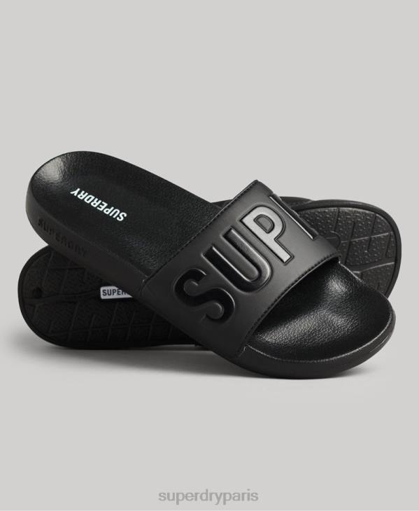 Superdry Hommes curseurs de piscine de base D64Z1884 chaussures noir
