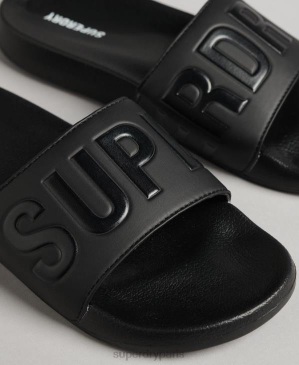 Superdry Hommes curseurs de piscine de base D64Z1884 chaussures noir
