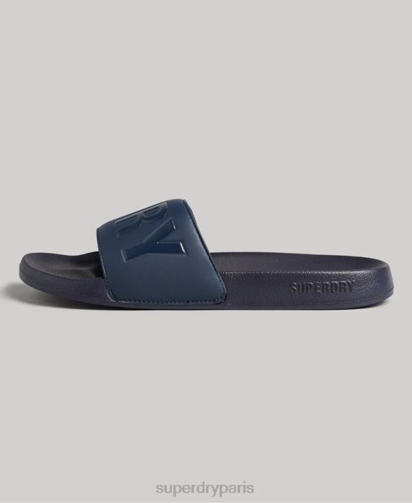Superdry Hommes curseurs de piscine de base D64Z1885 chaussures marine