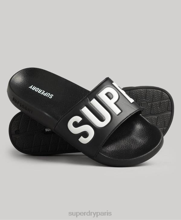 Superdry Hommes curseurs de piscine de base D64Z1887 chaussures noir