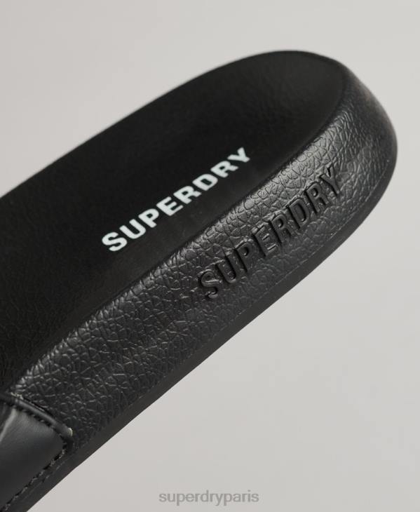 Superdry Hommes curseurs de piscine de base D64Z1887 chaussures noir